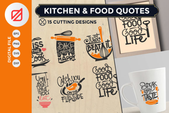 Kitchen and Food Graphics for Crafts Projects