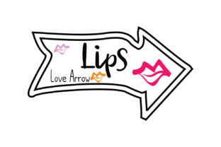 Love Arrow Lips: Graphics for Crafts and Creative Projects