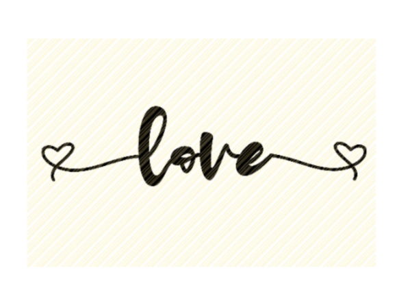 Love Valentine Heart Graphic for Crafts and Graphics