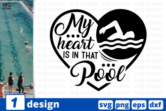 My Heart is in That Pool Quote Graphics