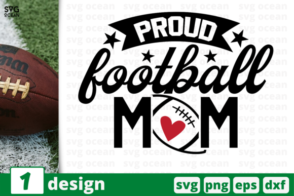 Proud Football Mom Graphics for Crafts