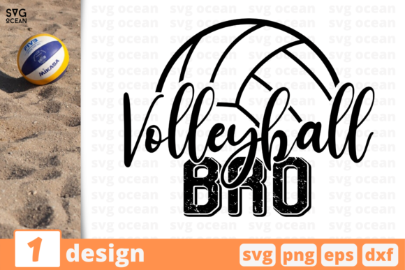 Volleyball Bro: Graphics for Crafts