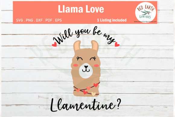 Will You Be My Llamentine SVG: Graphics & Crafts